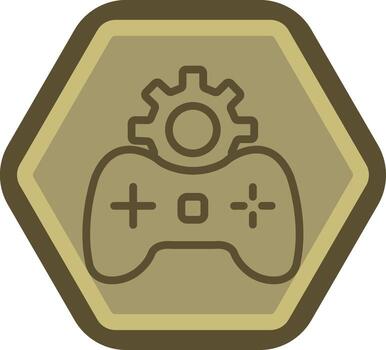 juego desarrollador píxel estilo Insignia vector