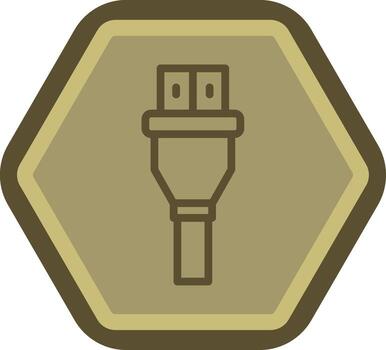 hdmi personalizado línea elemento vector