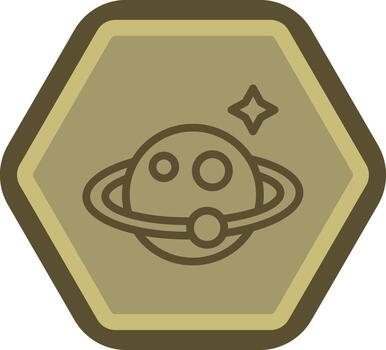 Saturn Outlined Frame Object vector