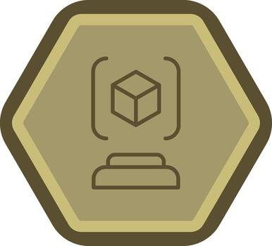 3d Scanner Minimal UI Element vector