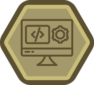 software Ingenieria hecho a mano ui símbolo vector