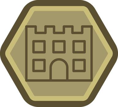 castillo codificado ui símbolo vector