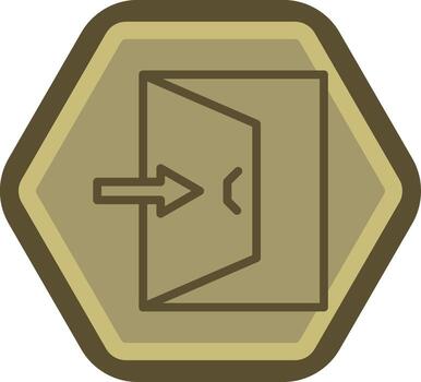 salida puerta interactivo símbolo vector