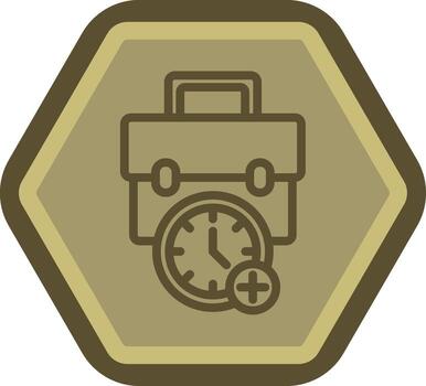 Overtime Color Block Badge vector