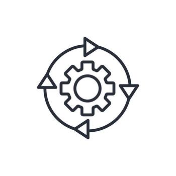 implementación íconos línea Perfecto estilo vector