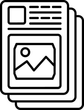 Image File Outline Style Icon vector