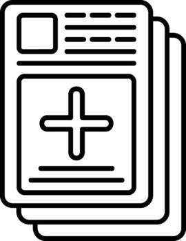 Add file Outline Style Icon vector