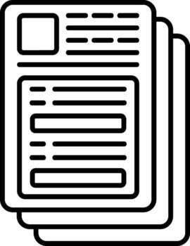 documento archivo línea estilo icono vector