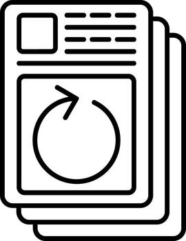 actualizar archivo contorno estilo icono vector