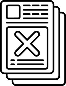 Delete Button Line Icon vector