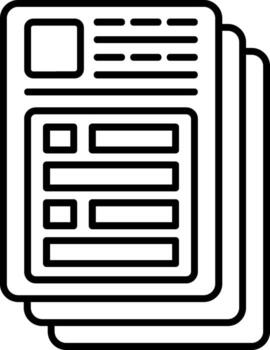 Document Files Line Style Icon vector