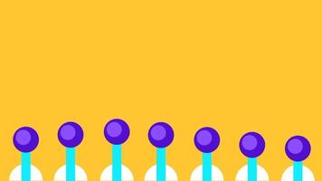 A row of digital signal nodes aligned in sequence, symbolizing connectivity, communication, and the structure of future smart networks video