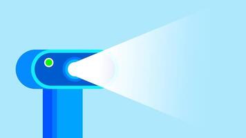 en robot ärm utskjutande ljus, symboliserar automatisering, precision, och teknologisk innovation i Avancerad industriell system video