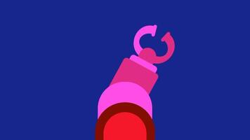 A single robotic arm painted in vibrant colors, symbolizing modern automation, robotics, and the technological advancements in industrial machinery video