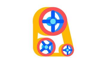 A colorful rotating machine with circular patterns symbolizes engineering, creativity, motion, and the futuristic power of mechanical design video