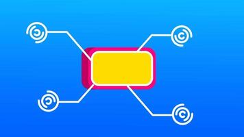 een verbonden digitaal netwerk symbool, presentatie van innovatie in gegevens systemen, communicatie, en de toekomst van slim met elkaar verbonden platformen video