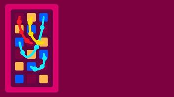 un' circuito tavola design con colorato percorsi, simboleggiante elettricità, energia, e il interconnesso reti di moderno digitale sistemi video