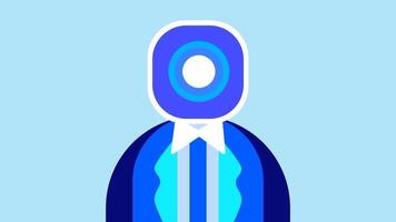 A humanoid robot with modern design stands tall, symbolizing artificial intelligence, technology, and the future of human innovation video