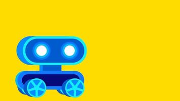 A small and friendly AI robot on a bright background, representing approachable and helpful artificial intelligence in daily life video