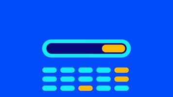 ein Digital System Schnittstelle mit bunt Tasten und Bar Indikatoren, Darstellen modern Technologie Steuerung und Benutzer Interaktion video