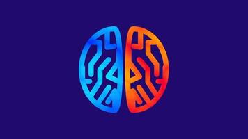 A digital brain symbol representing artificial intelligence, highlighting the connection between machine learning and human-like cognition video