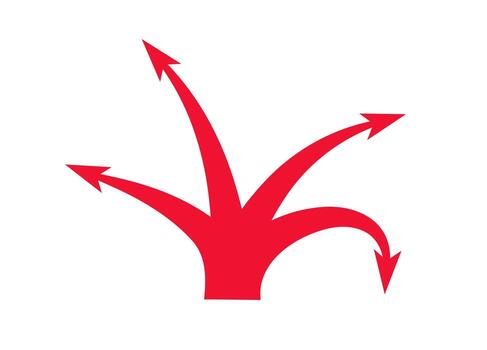 Directional Arrows Representing Various Choices, Paths, and Possible Directions to Follow vector