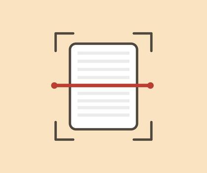 concept design Scan document icon vector