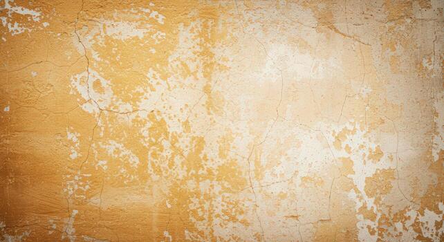 Aged Textured Wall Surface with Cracks and Peeling Paint in Warm Beige Tones photo