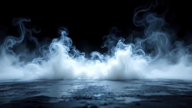 Ethereal Swirling Mist on Dark Background for Creative Projects photo