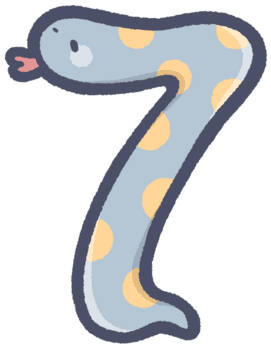 polca ponto serpente dentro número Sete png