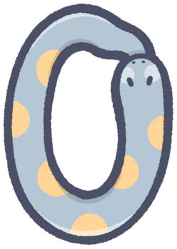 polca ponto serpente dentro número zero png