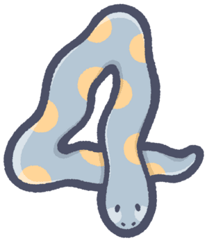 polca ponto serpente dentro número quatro png