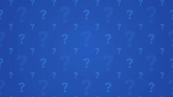 enkel rena blå fråga mark sömlös mönster horisontell looping animering bakgrund design video