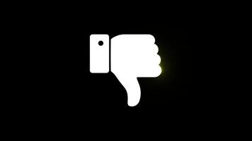 disgusto botón formando y desintegrando animación en negro antecedentes video