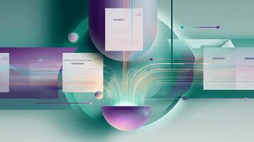 digitale documenti trasformando, fusione in dinamico Rete attraverso vivace leggero flussi, visualizzare complesso dati in lavorazione e tecnologico connettività video