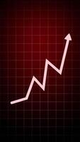 Infographic growing line chart graph business development competition concept animation. Creative Graph hand drawn arrow chart growing up animation video