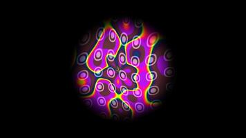 fascinerande färgrik animerad mönster med pulserande gradienter och koncentrisk cirklar video