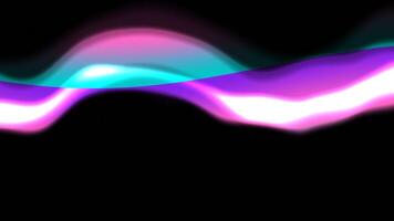 abstract golven met gloeiend lichten creëren een dynamisch achtergrond voor zichtbaar projecten video
