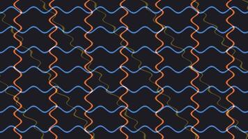 ondulato Linee su un' buio sfondo mossa nel un' regolare maniera nel Questo astratto video