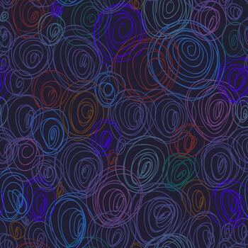 mano dibujado garabatear sin costura modelo. garabatear, desigual artístico líneas en concéntrico círculos formas artístico antecedentes. vector
