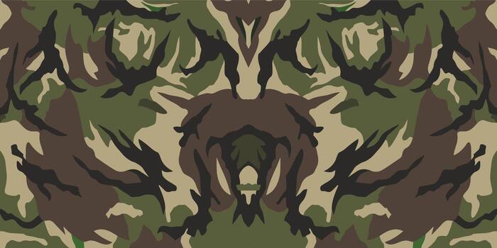 military camouflage print, repeat pattern texture, classic army design vector