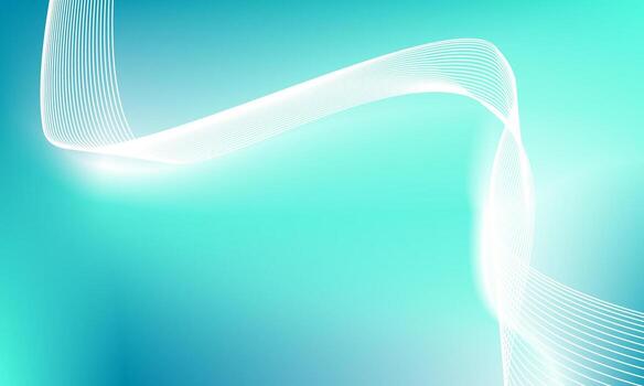 Abstract modern aesthetic background with smooth gradient and white flowing wave lines vector