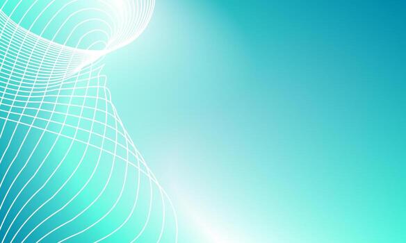 Modern abstract gradient background with dynamic white flowing curved line pattern vector