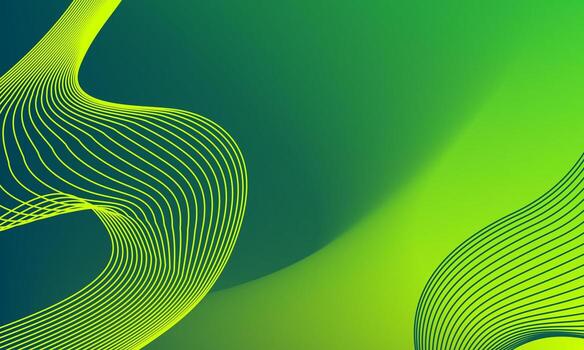 Modern abstract aesthetic green gradient background with flowing curved shapes vector