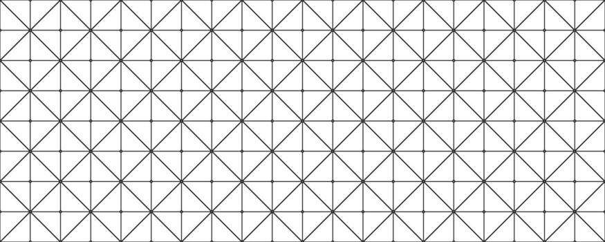 Tetrakis square tiling seamless pattern vector