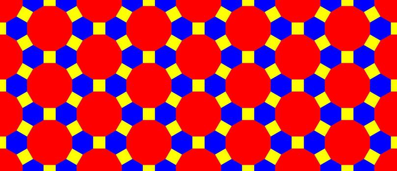 Truncated trihexagonal tiling seamless pattern vector