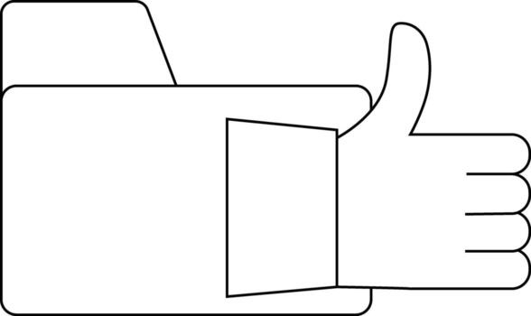 folder icon and like icon with white background vector