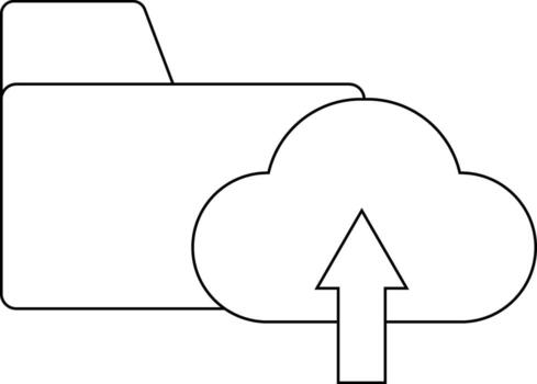 carpeta icono y subir icono con blanco antecedentes vector