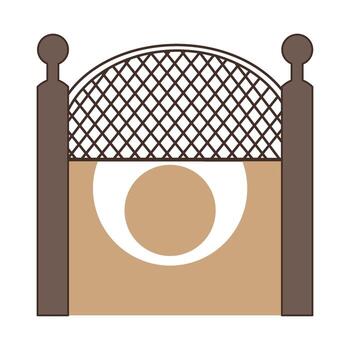 Elegant decorative archway with ornate lattice and circular motif evokes timeless beauty and sophisticated design. vector