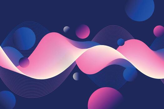 Wavy Abstract Resonance Smooth Flow Background vector